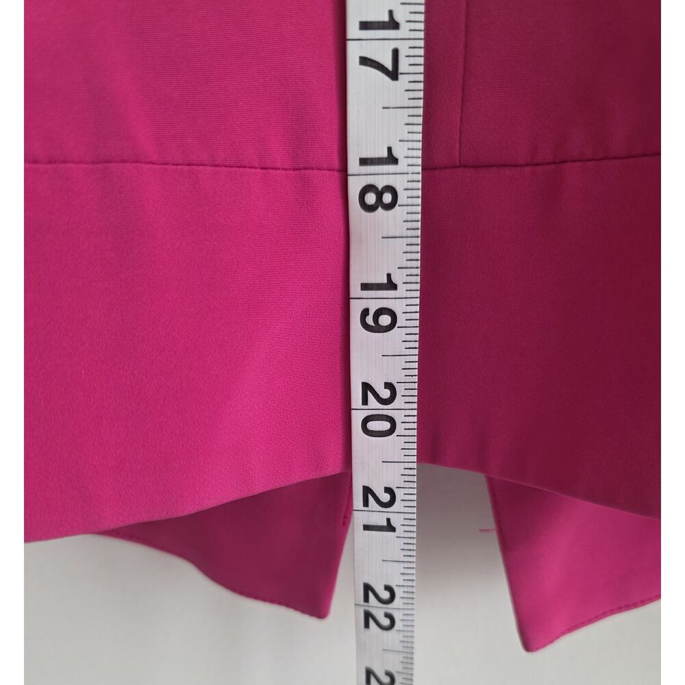 Trina Turk Women's Snowonder Open-front Crepe Tuxedo Blazer Hot Pink Size 10 - Picture 5 of 9